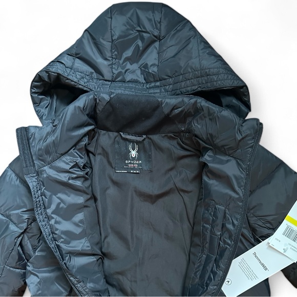 Spyder Women’s Water-Resistant Puffer Coat - Black - Size M - New with Tags - Picture 3 of 6